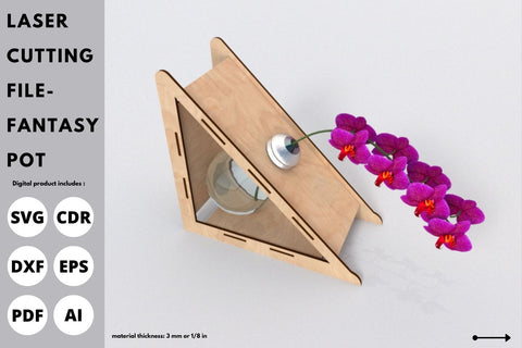 Fantasy pot laser cut file | laser cut file | svg paper cut | cricut | glowforge file SVG tofigh4lang 