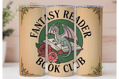 Fantasy Reader Book Club 20oz Tumbler Sublimation PixelChick 