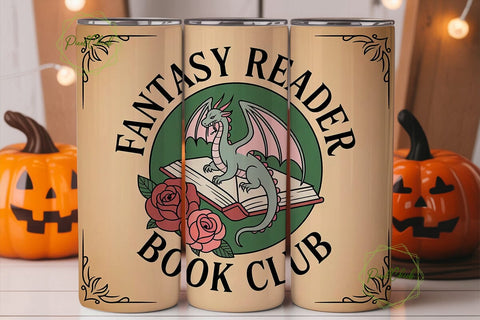 Fantasy Reader Book Club 20oz Tumbler Sublimation PixelChick 