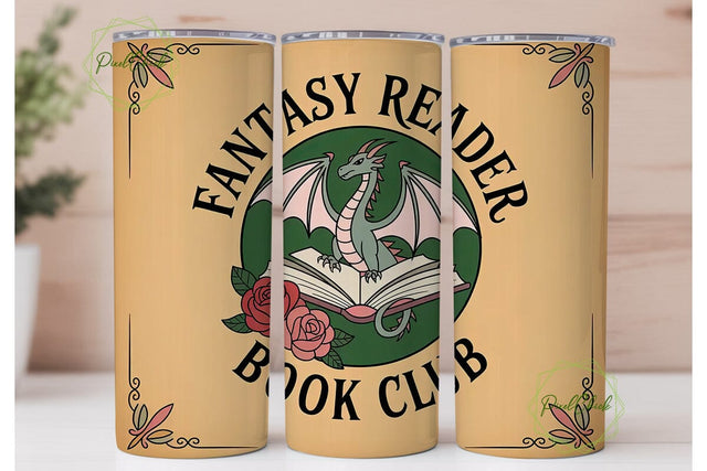 Fantasy Reader Book Club 20oz Tumbler Sublimation PixelChick 