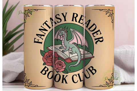 Fantasy Reader Book Club 20oz Tumbler Sublimation PixelChick 