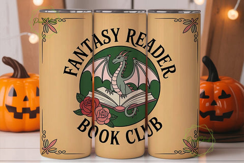 Fantasy Reader Book Club 20oz Tumbler Sublimation PixelChick 