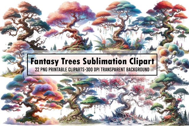 Fantasy Trees Sublimation Clipart Sublimation designartist 