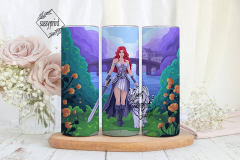 Fantasy Warrior Tumbler Wrap Sublimation sassyprint 