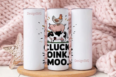 Farm Animal Stack 20oz Tumbler Sublimation DesignSVG 