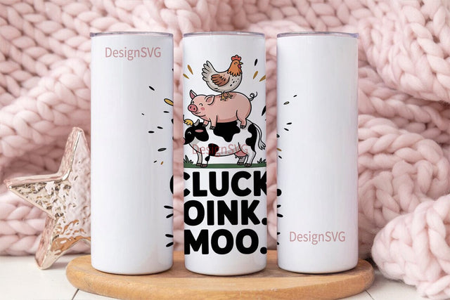 Farm Animal Stack 20oz Tumbler Sublimation DesignSVG 