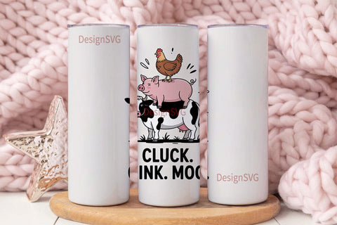 Farm Animal Stack 20oz Tumbler Sublimation DesignSVG 
