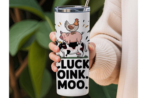 Farm Animal Stack 20oz Tumbler Sublimation DesignSVG 