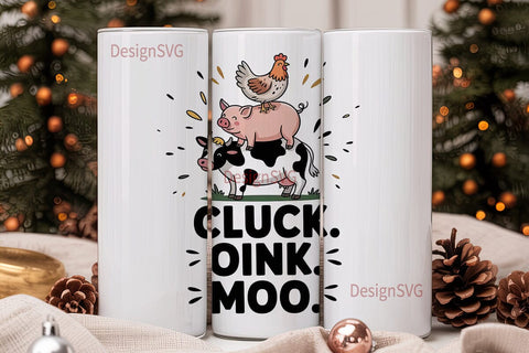 Farm Animal Stack 20oz Tumbler Sublimation DesignSVG 