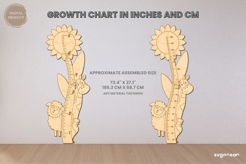 Farm Animals Growth Chart Laser Cut SVG SvgOcean 