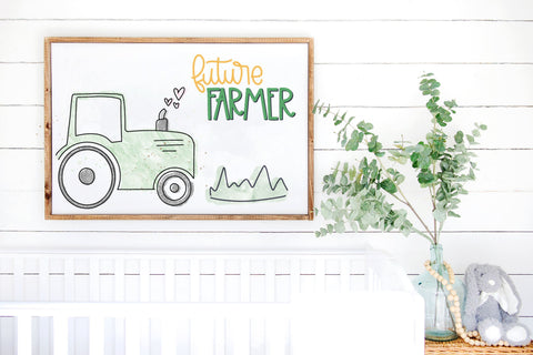 Farm Animals SVG Bundle, Tractor SVG File for Cricut, Watercolor Barn PNG For Sublimation, Tshirts, Tote Bags, Funny Animal Phrases SVG Designing Digitals 