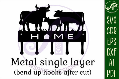 Farm cows Key holder designs for laser cut and metal cutting SVG APInspireddesigns 