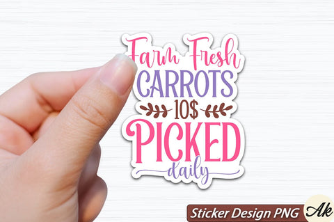 Farm Fresh Carrots 10c Picked Daily SVG And Sticker PNG Design SVG akazaddesign 