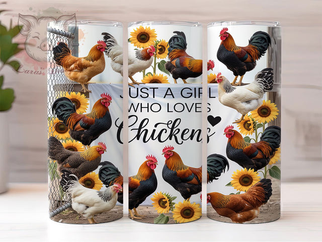 Farm Fresh Chicken Lover Tumbler, Farm Girl Tumbler, Chicken Lady Present, Country Living Design, Farmhouse Tumbler Wrap, Poultry Keeper Gift, Chicken Mom Sublimation Sublimation Lara' s Designs 