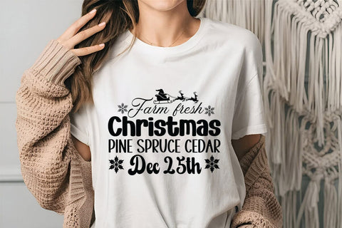Farm fresh christmas pine spruce cedar dec 25th SVG Angelina750 