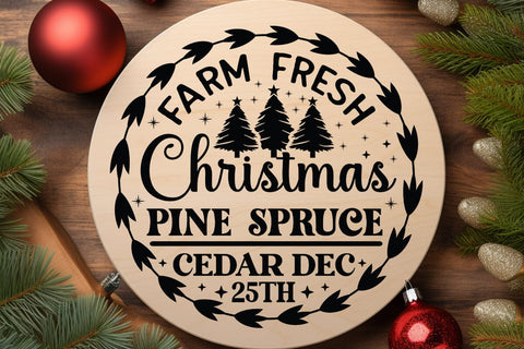 Farm fresh christmas pine spruce cedar dec 25th SVG Angelina750 