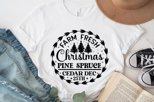 Farm fresh christmas pine spruce cedar dec 25th SVG Angelina750 