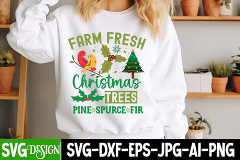 Farm Fresh Christmas Pine Spurce Fir SVG Design,Christmas SVG ,Christmas SVG Design, Christmas SVG Bundle,Farmhouse Christmas SVG,Funny Christmas SVG Design SVG BlackCatsMedia 