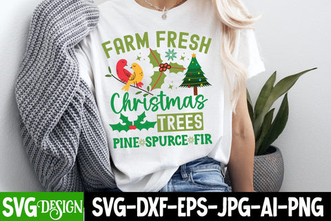 Farm Fresh Christmas Pine Spurce Fir SVG Design,Christmas SVG ,Christmas SVG Design, Christmas SVG Bundle,Farmhouse Christmas SVG,Funny Christmas SVG Design SVG BlackCatsMedia 