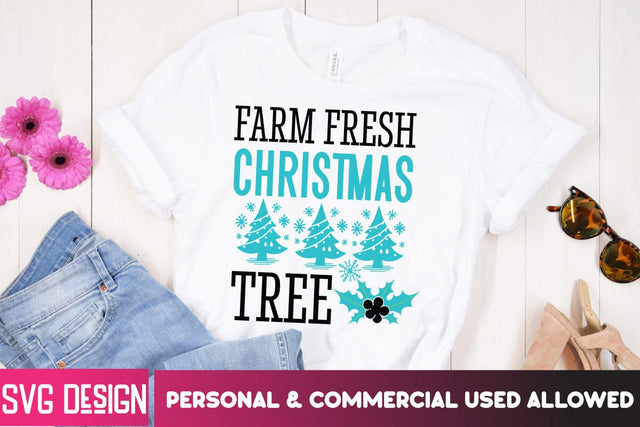 Farm Fresh Christmas Tree SVG Design Christmas SVG Cut File, Christmas SVG Quotes, Merry Christmas SVG Design, Christnmas Sublimation PNG SVG BlackCatsMedia 
