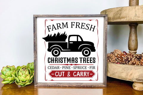Farm fresh christmas trees cedar pine spruce svg design SVG Regulrcrative 