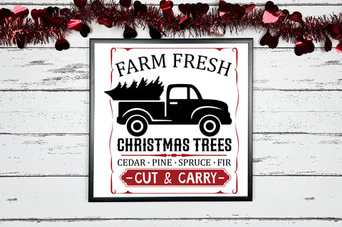 Farm fresh christmas trees cedar pine spruce svg design SVG Regulrcrative 