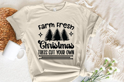 Farm fresh christmas trees cut your own SVG Angelina750 