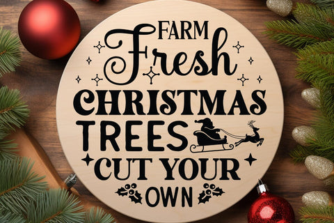 Farm fresh christmas trees cut your own SVG Angelina750 