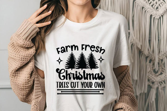 Farm fresh christmas trees cut your own SVG Angelina750 