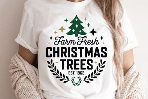 Farm Fresh Christmas Trees Est 1962 SVG Angelina750 