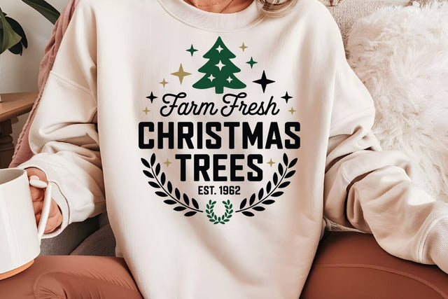 Farm Fresh Christmas Trees Est 1962 SVG Angelina750 