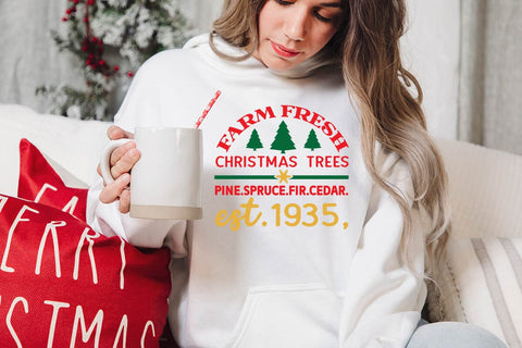 farm fresh christmas trees pine spruce fir cedar est1935 SVG Angelina750 