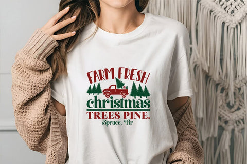 Farm fresh christmas trees pine. spruce. fir SVG Angelina750 
