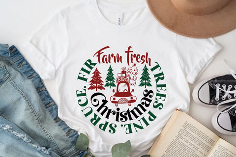 Farm fresh christmas trees pine. spruce. fir SVG Angelina750 