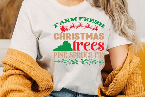 Farm fresh christmas trees pine spruce fir SVG Angelina750 