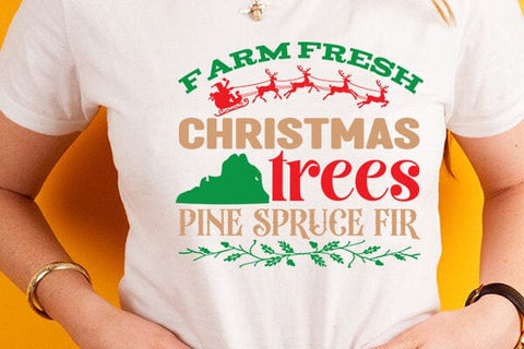 Farm fresh christmas trees pine spruce fir SVG Angelina750 