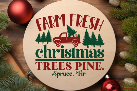 Farm fresh christmas trees pine. spruce. fir SVG Angelina750 