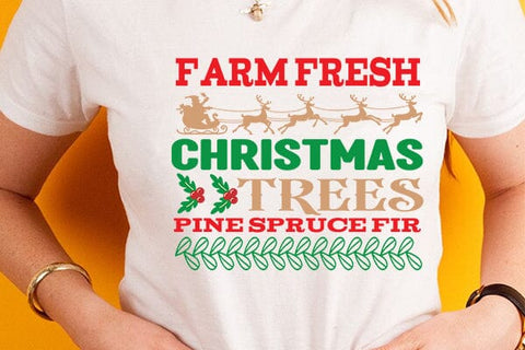 Farm fresh christmas trees pine spruce fir SVG Angelina750 