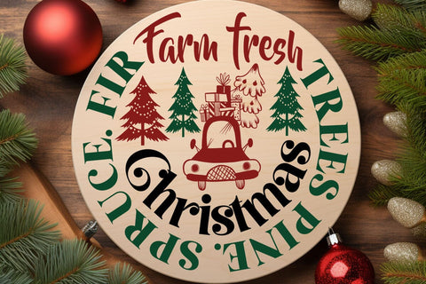 Farm fresh christmas trees pine. spruce. fir SVG Angelina750 