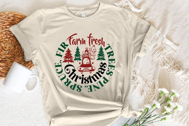 Farm fresh christmas trees pine. spruce. fir SVG Angelina750 