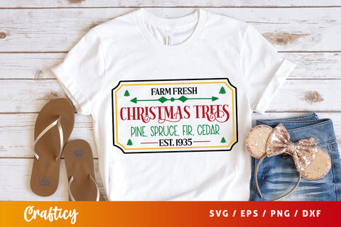 Farm Fresh Christmas Trees Pine.spruce Fir Cedar Est. 1935 SVG Design SVG Designangry 