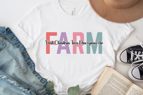Farm Fresh Christmas Trees Pine+spruce+fir SVG Angelina750 