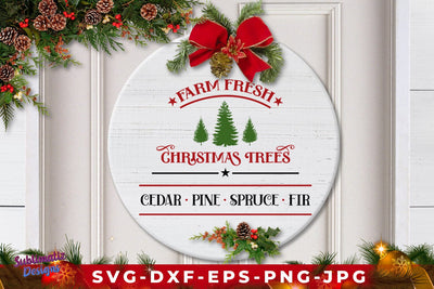 Farm Fresh Christmas Trees Sign SVG SVG Sublimatiz Designs 