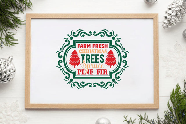 Farm fresh Christmas trees spruce pine fir SVG Angelina750 