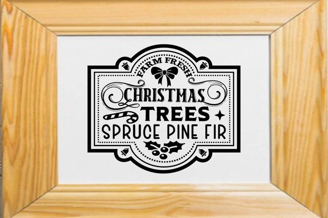Farm fresh Christmas trees spruce pine fir SVG Angelina750 