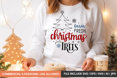 Farm Fresh Christmas Trees Svg Design SVG designmaster24 