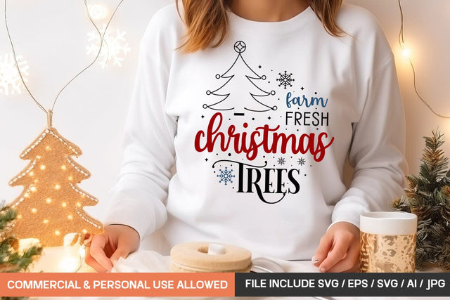 Farm Fresh Christmas Trees Svg Design SVG designmaster24 