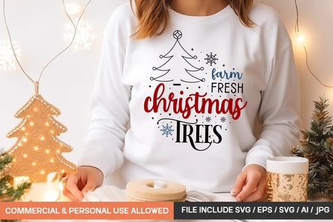Farm Fresh Christmas Trees Svg Design SVG designmaster24 