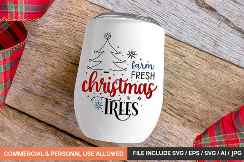 Farm Fresh Christmas Trees Svg Design SVG designmaster24 