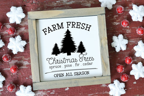 Farm Fresh Christmas Trees SVG I Christmas Sign SVG SVG Happy Printables Club 